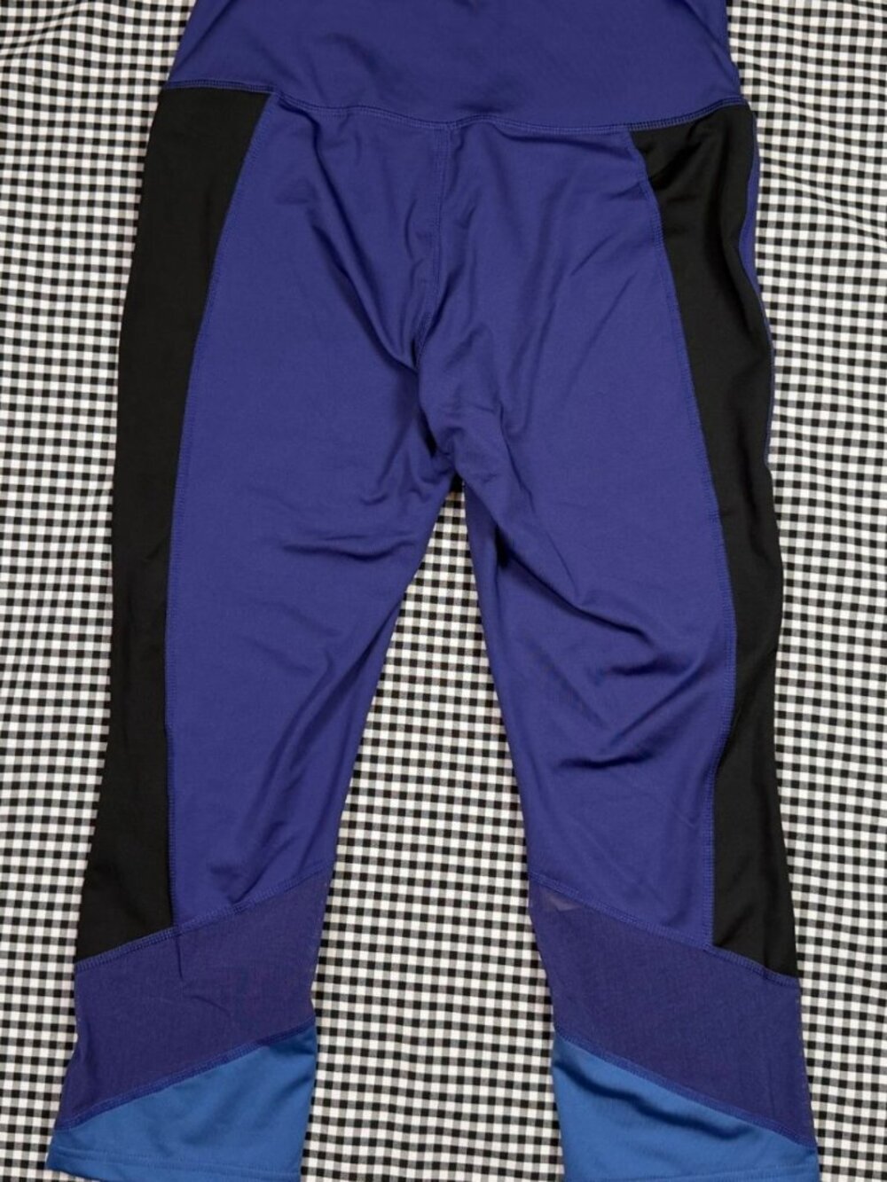 Ruby Ribbon Leggings Womens Medium Purple Black Blue Crop Athletic Yoga Pants - Picture 5 of 5